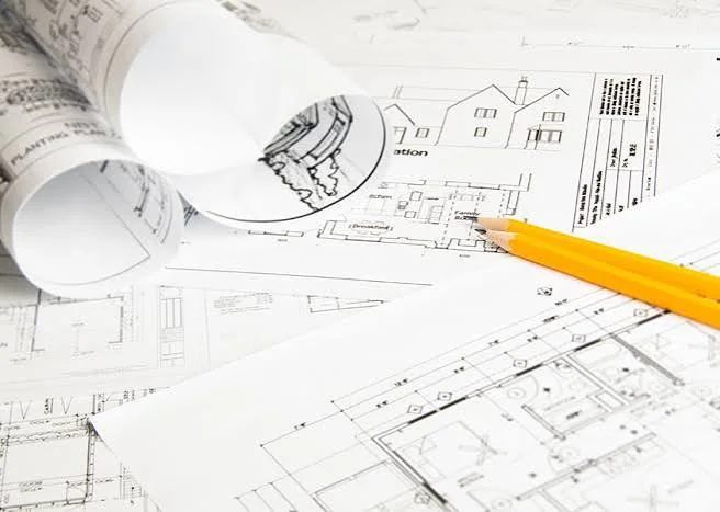 Disegni di progetto architettonico